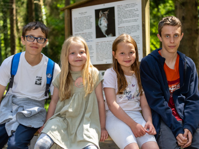 Children at the wildlife park