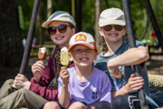 3 Children Enjoying Ice Lollies